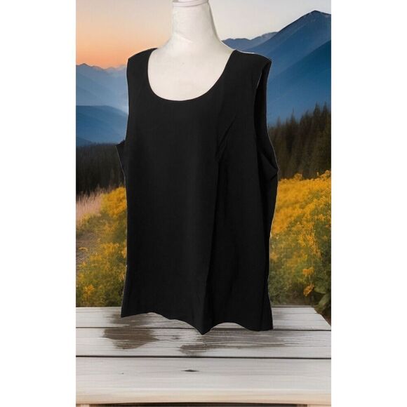 Drapers & Damons Tops - Drapers & Damons Womens Plus Size 2X Sleeveless Pullover Blouse Tank Black NWT
